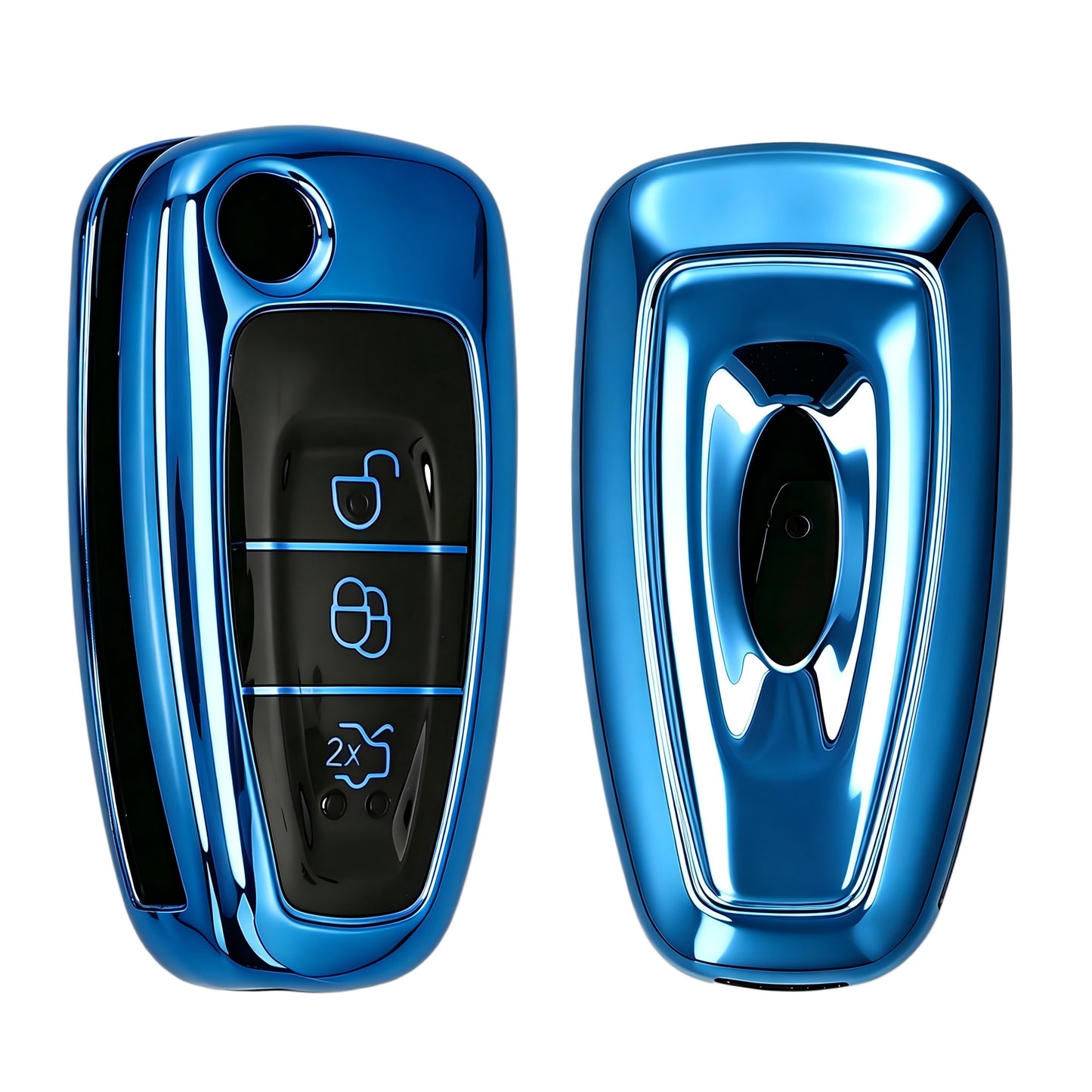 Ford 3-Button Flip Car Key Cover Glossy