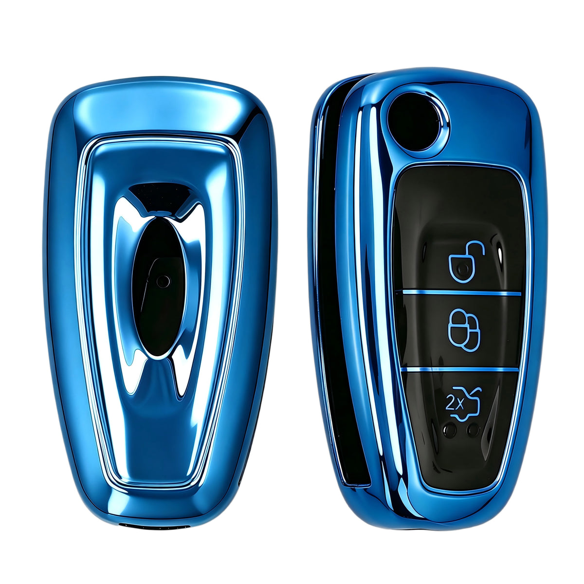 Ford 3-Button Flip Car Key Cover Glossy