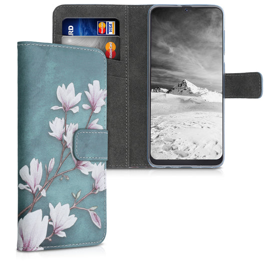 kwmobile Wallet Case compatible with Samsung Galaxy A50 Cover - with Stand and Card Slots