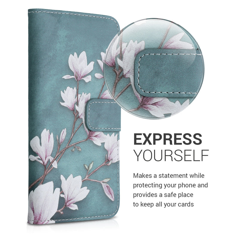 kwmobile Wallet Case compatible with Samsung Galaxy A50 Cover - with Stand and Card Slots