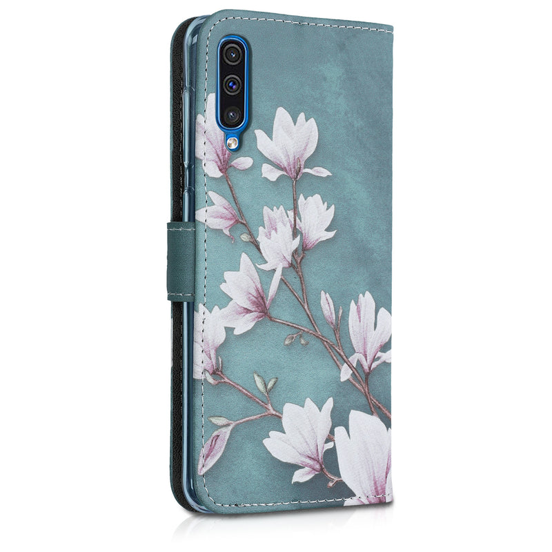 kwmobile Wallet Case compatible with Samsung Galaxy A50 Cover - with Stand and Card Slots