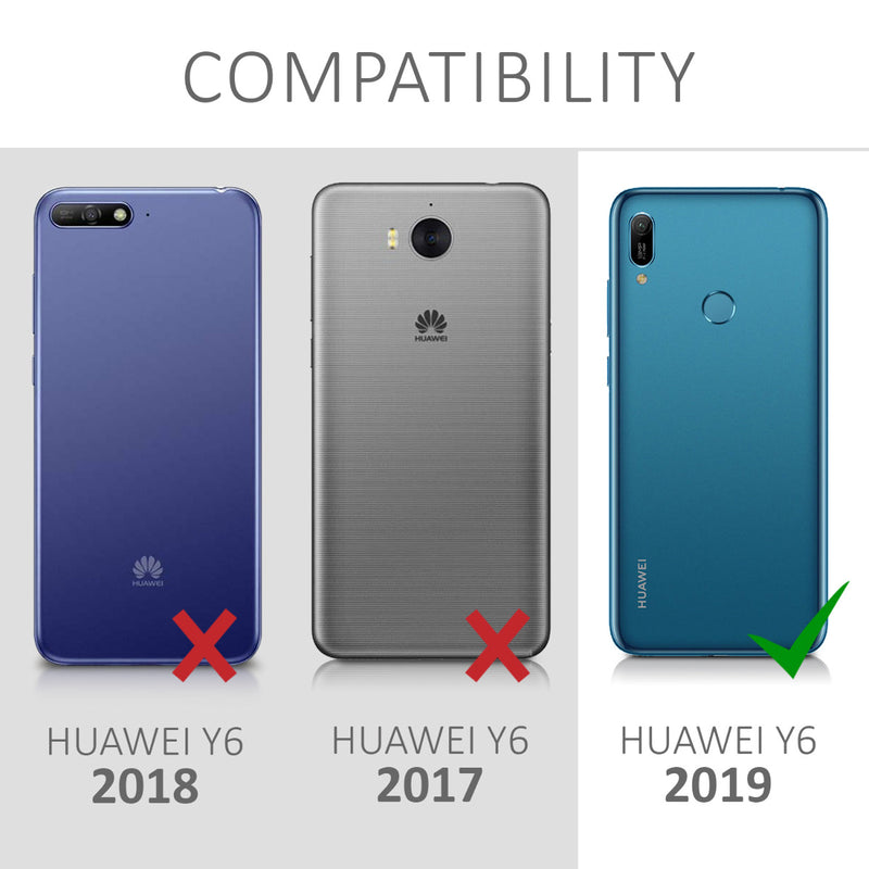 Huawei Y6 (2019) Handyhülle mit Kartenfach und Ständer