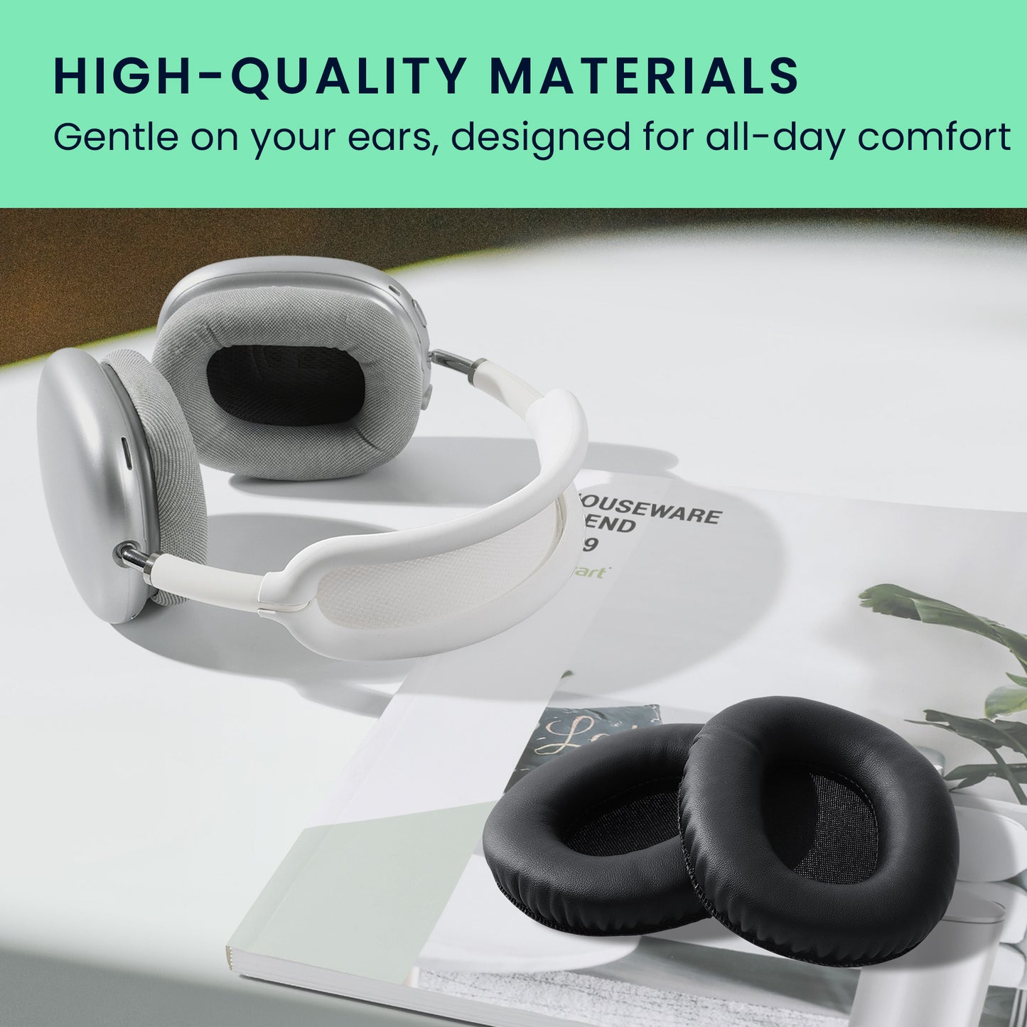 kwmobile Ear Pads for Marshall Monitor Headphones Replacement Parts Over Ear Headphones