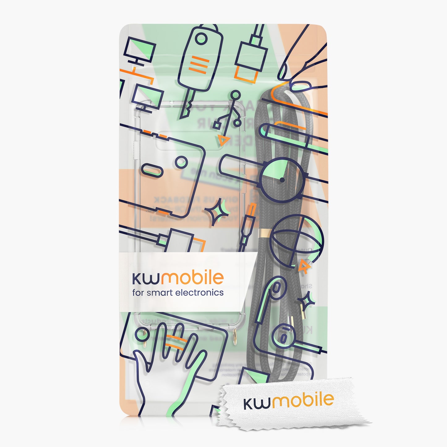 kwmobile Necklace Case Compatible with Samsung Galaxy S10 Silicone Cover with Lanyard Strap Phone Case