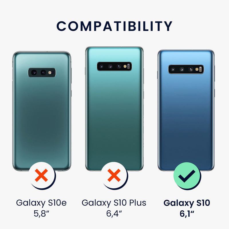 kwmobile Necklace Case Compatible with Samsung Galaxy S10 Silicone Cover with Lanyard Strap Phone Case