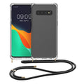 kwmobile Necklace Case Compatible with Samsung Galaxy S10 Silicone Cover with Lanyard Strap Phone Case
