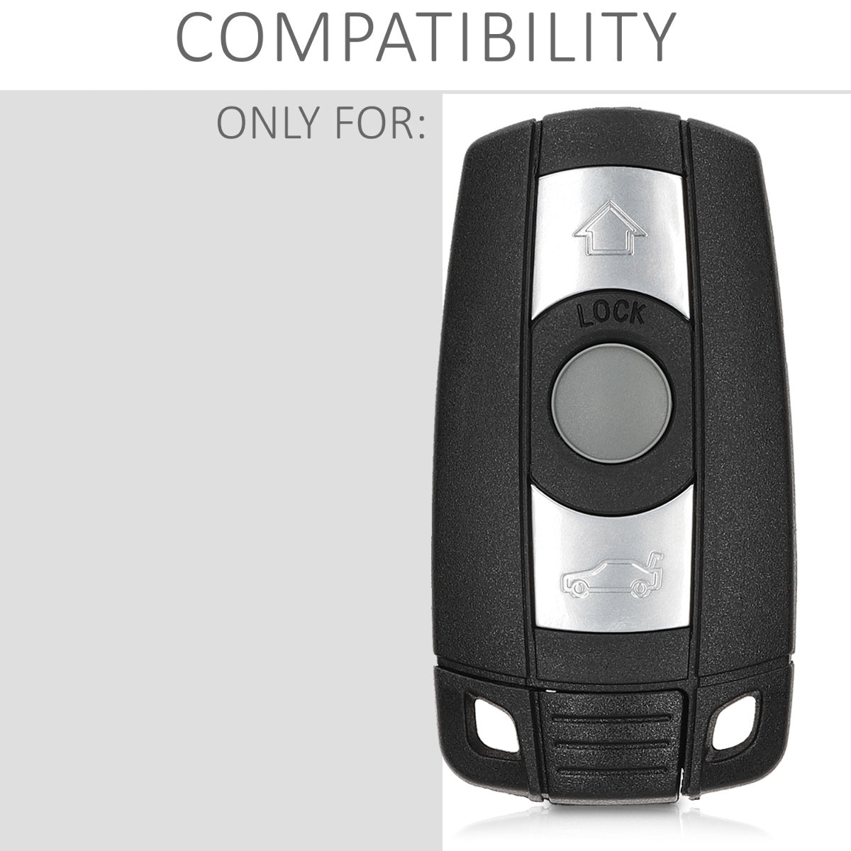 BMW 3-Button (Keyless Go only) Car Key Shell without Electronics
