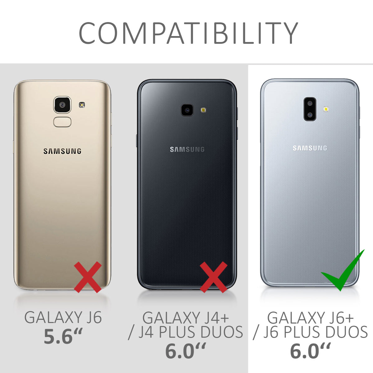 Case compatible with Samsung Galaxy J6+ / J6 Plus DUOS
