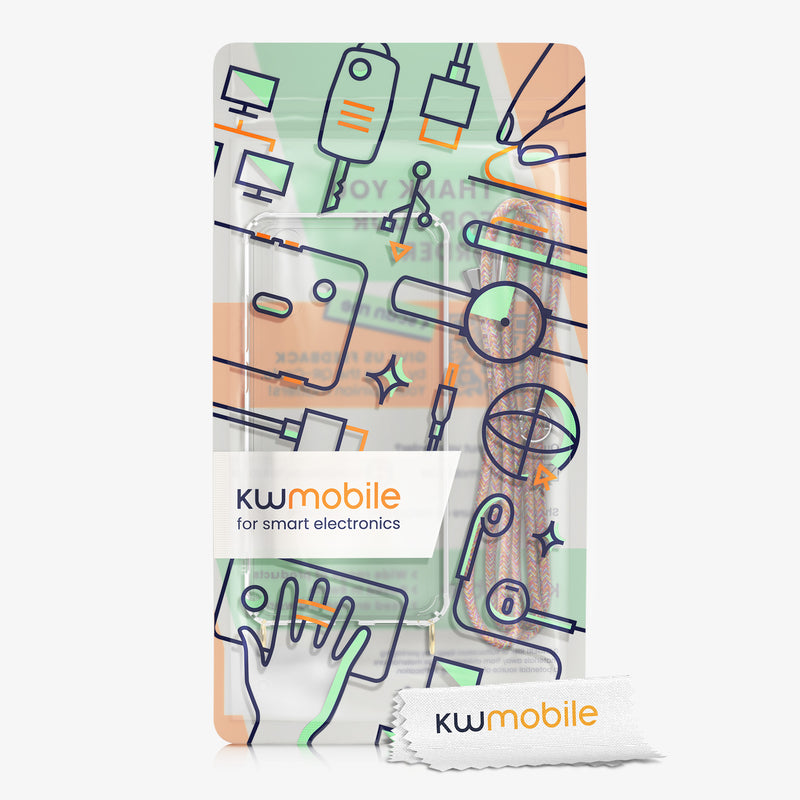 kwmobile Necklace Case Compatible with Huawei P20 - Silicone Cover with Lanyard Strap - Phone Case