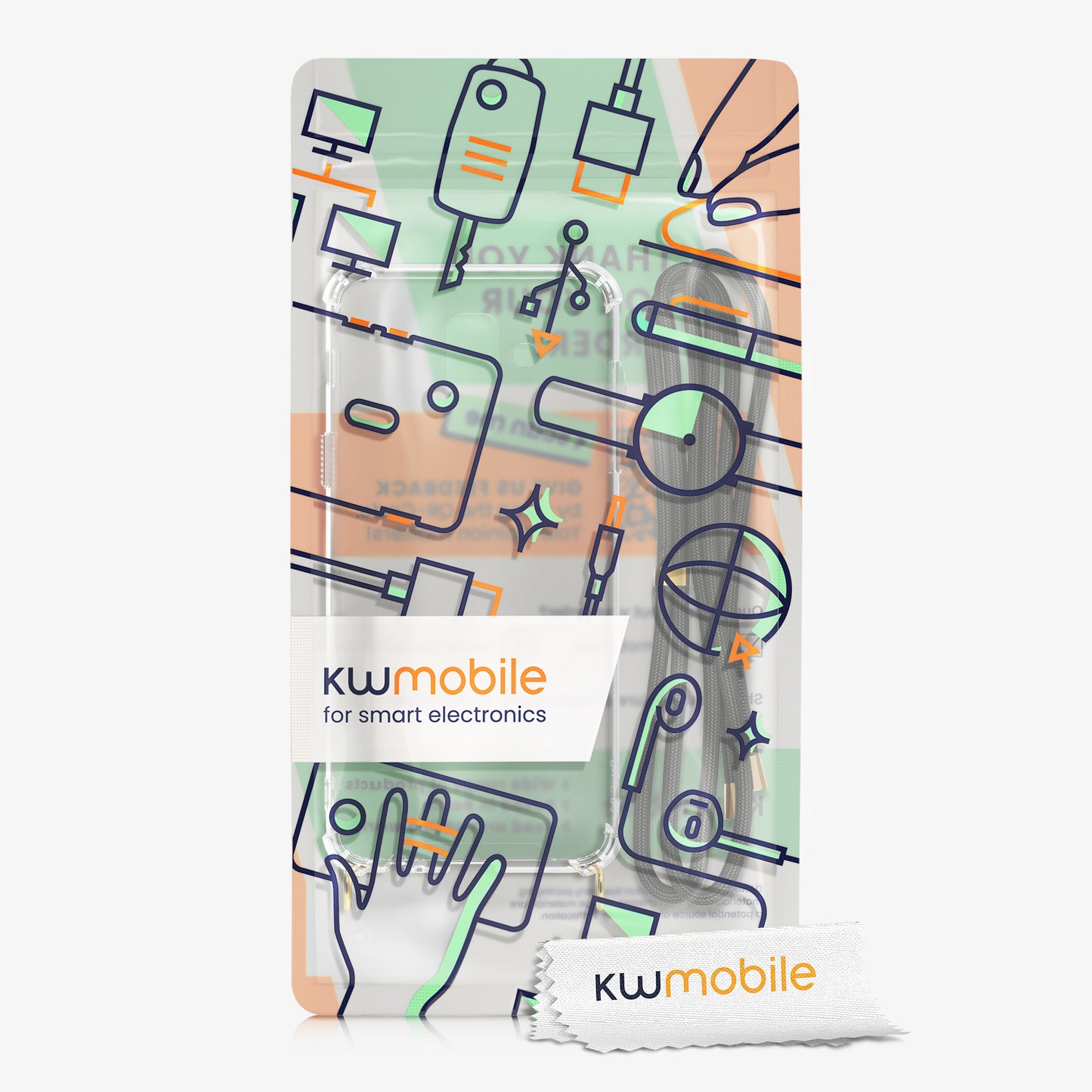 kwmobile Necklace Case compatible with Samsung Galaxy A6+/A6 Plus (2018) Cover