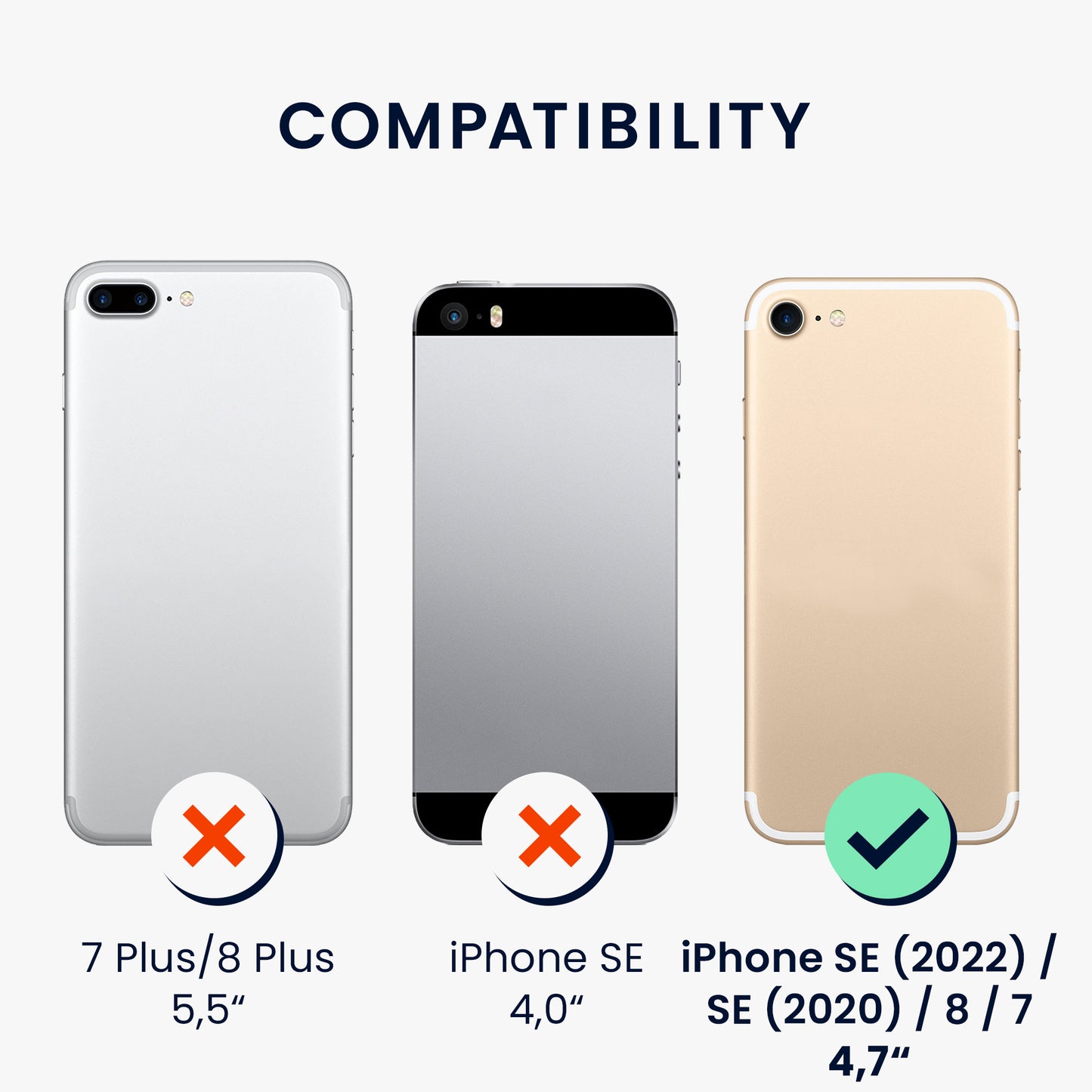 Case compatible with Apple iPhone SE (2022) / iPhone SE (2020) / iPhone 8 / iPhone 7
