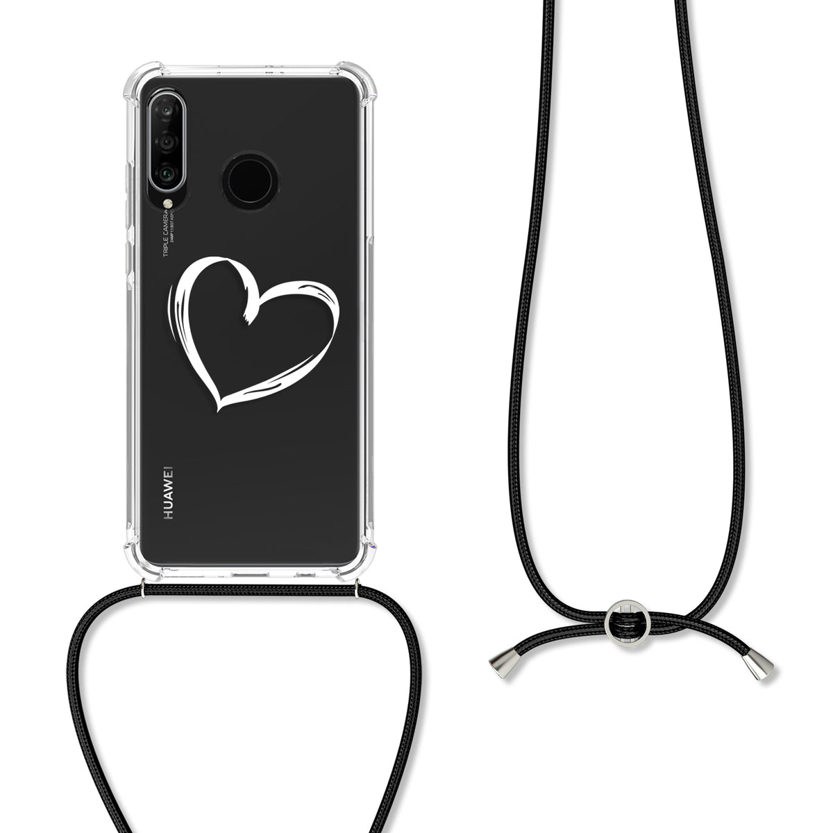 Huawei P30 Lite Silikon Handykette Wilde Blumen