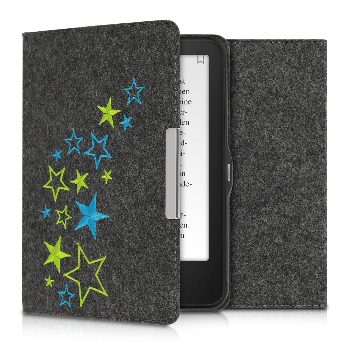 Tolino Vision 1 / 2 / 3 / 4 HD eReader Case Blue and Green Stars