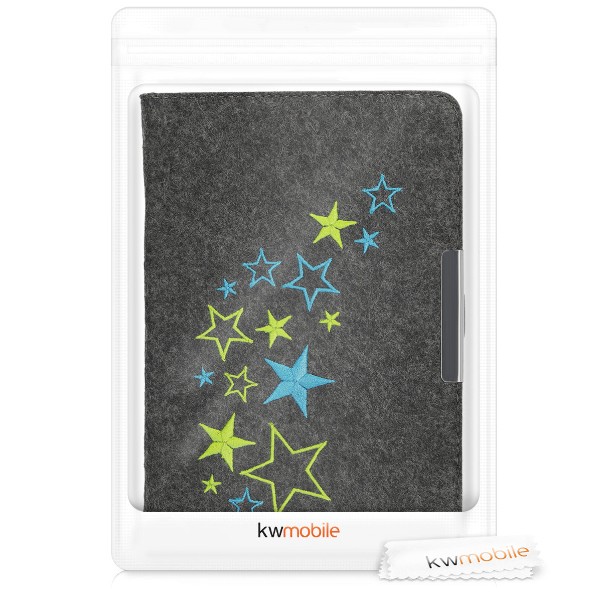 Tolino Vision 1 / 2 / 3 / 4 HD eReader Case Blue and Green Stars