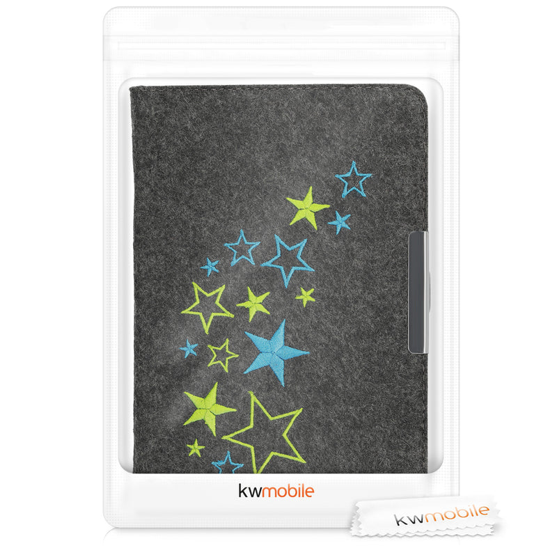 Tolino Vision 1 / 2 / 3 / 4 HD eReader Case Blue and Green Stars