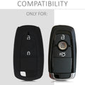 Ford 2-Button Keyless Go Silicone Car Key Cover Red Racing Stripes