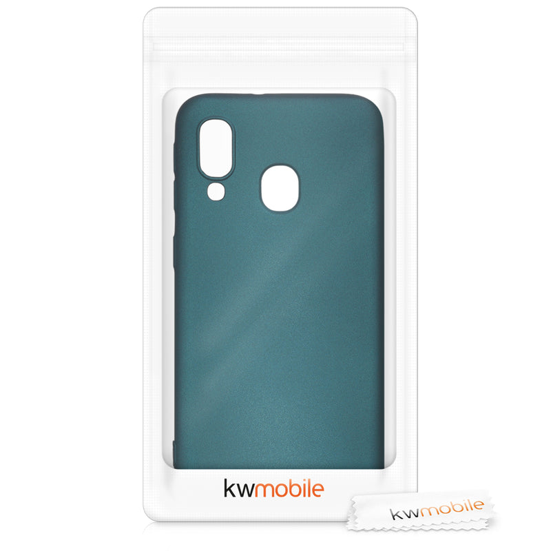 kwmobile Phone Case for Samsung Galaxy A40 - Metallic Shimmering Silicone Case - Protective Cover