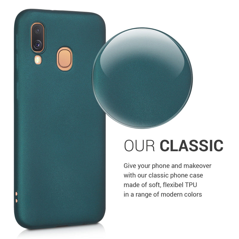 kwmobile Phone Case for Samsung Galaxy A40 - Metallic Shimmering Silicone Case - Protective Cover