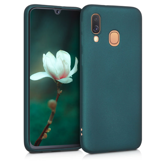 kwmobile Phone Case for Samsung Galaxy A40 - Metallic Shimmering Silicone Case - Protective Cover