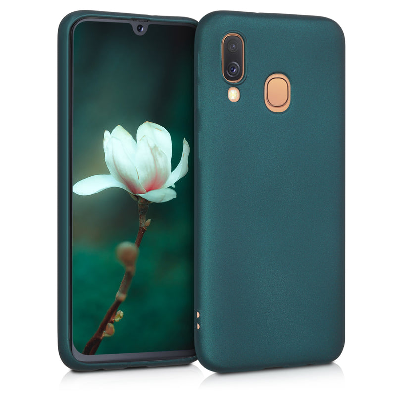 kwmobile Phone Case for Samsung Galaxy A40 - Metallic Shimmering Silicone Case - Protective Cover