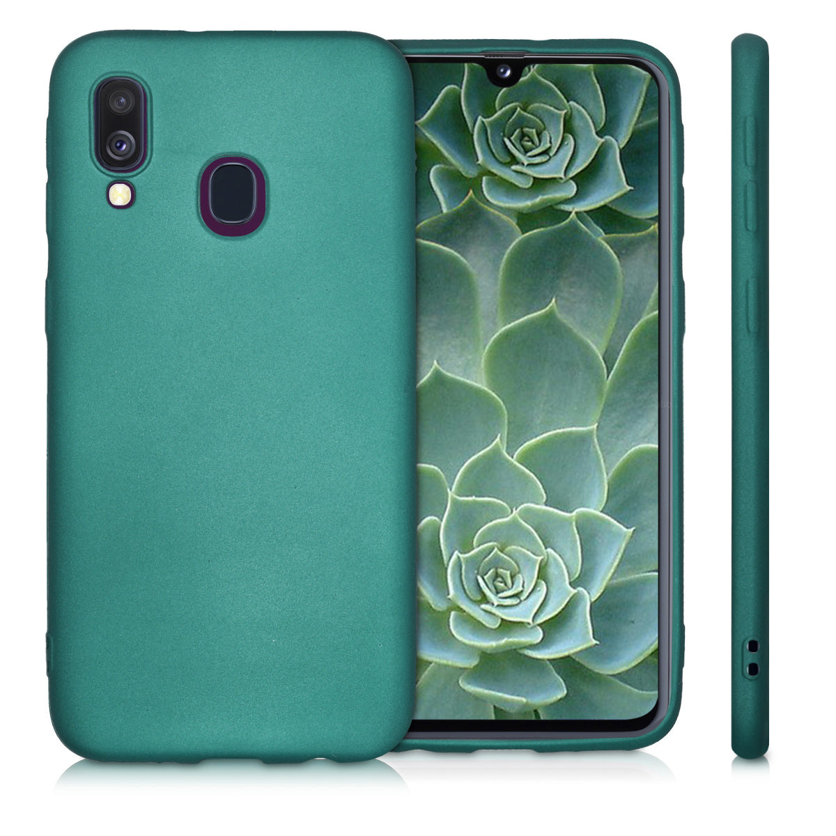kwmobile Phone Case for Samsung Galaxy A40 - Metallic Shimmering Silicone Case - Protective Cover
