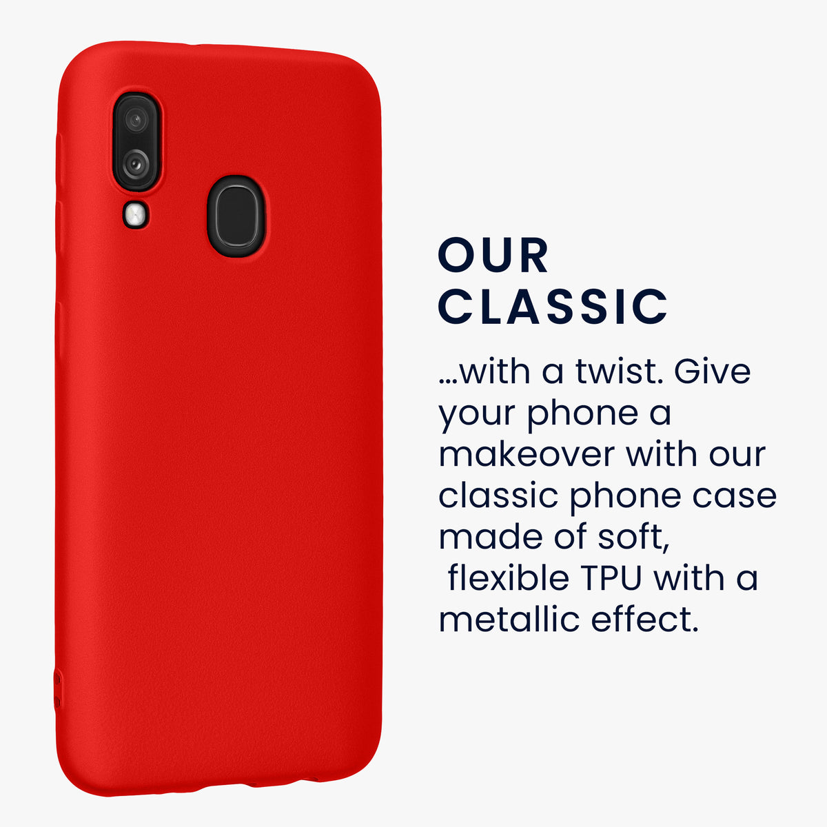 kwmobile Phone Case for Samsung Galaxy A40 - Metallic Shimmering Silicone Case - Protective Cover