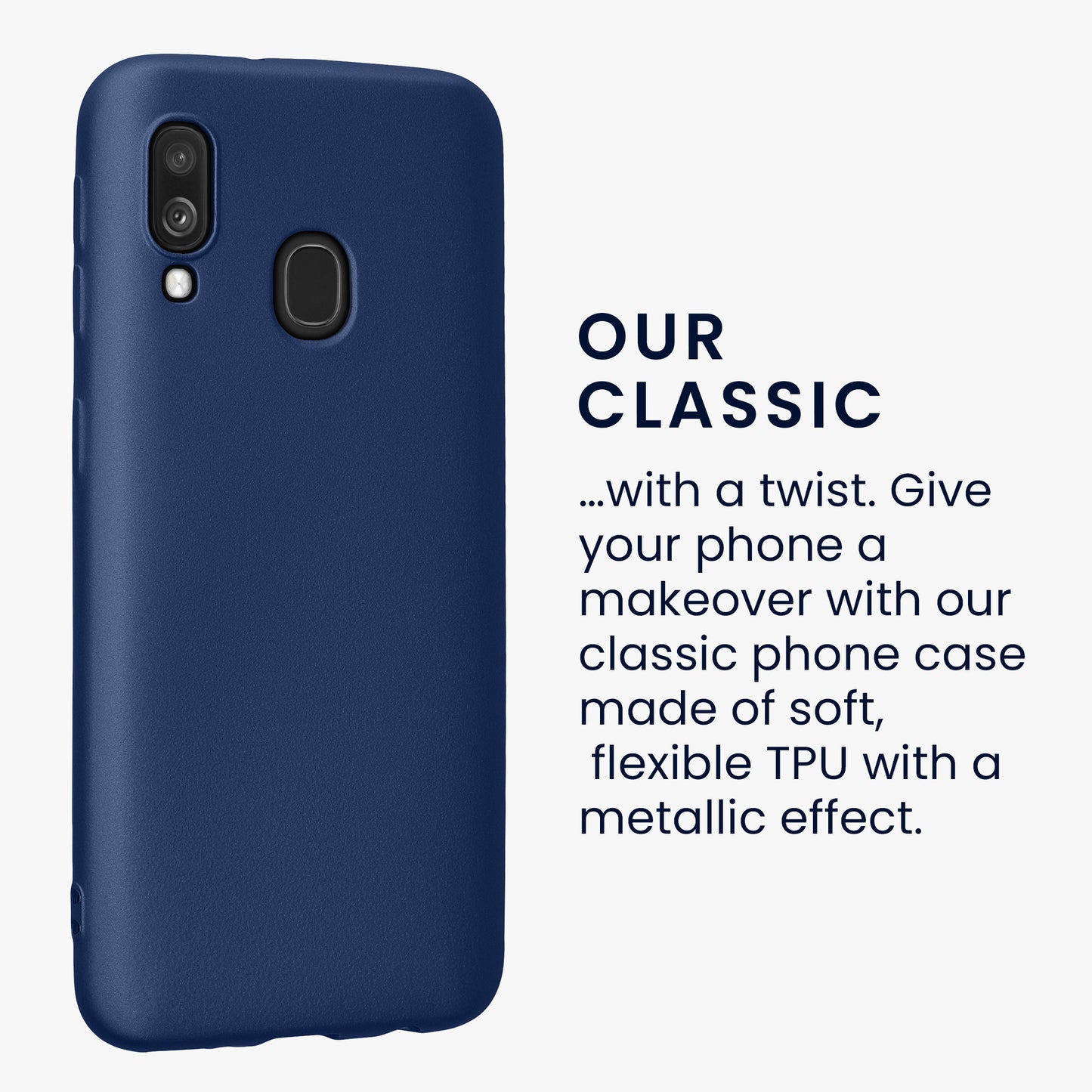 kwmobile Phone Case for Samsung Galaxy A40 - Metallic Shimmering Silicone Case - Protective Cover