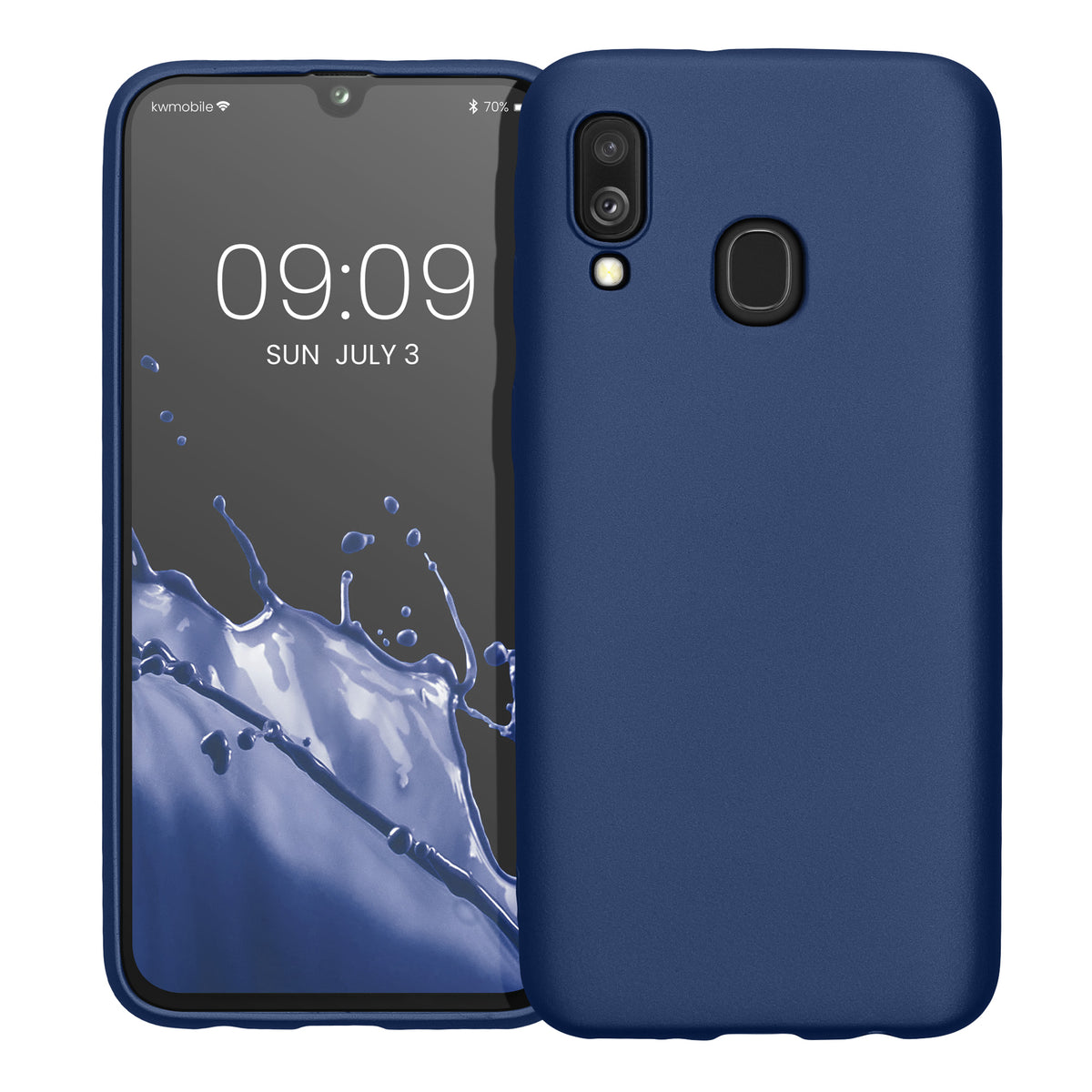 kwmobile Phone Case for Samsung Galaxy A40 - Metallic Shimmering Silicone Case - Protective Cover