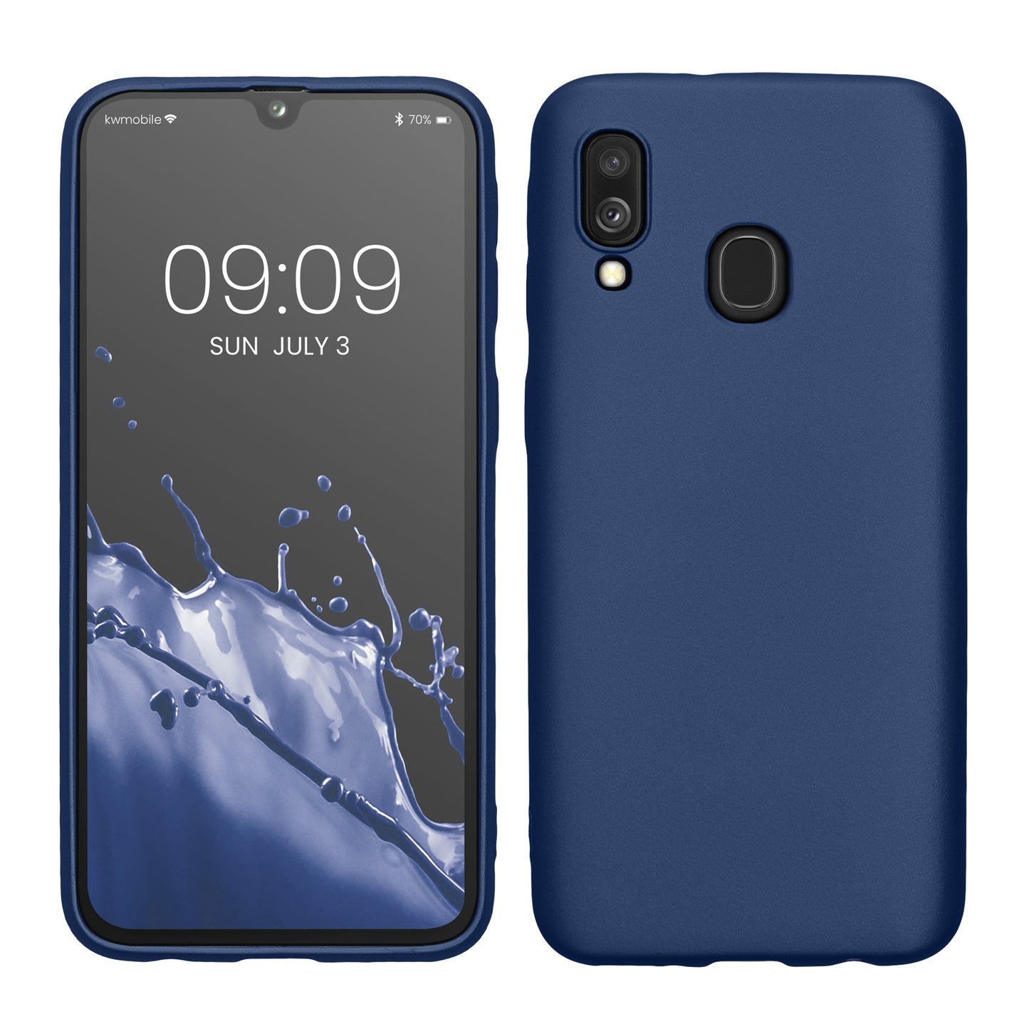 kwmobile Phone Case for Samsung Galaxy A40 - Metallic Shimmering Silicone Case - Protective Cover