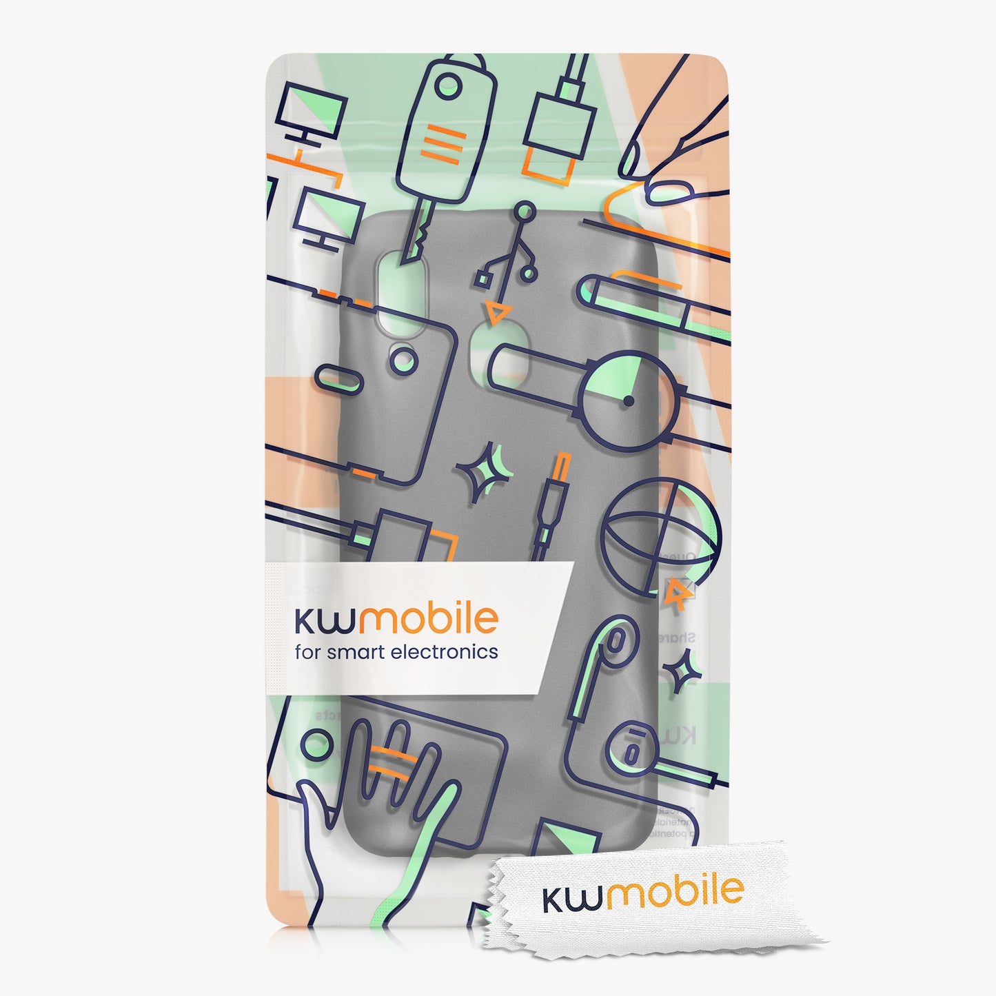 kwmobile Phone Case for Samsung Galaxy A40 - Metallic Shimmering Silicone Case - Protective Cover