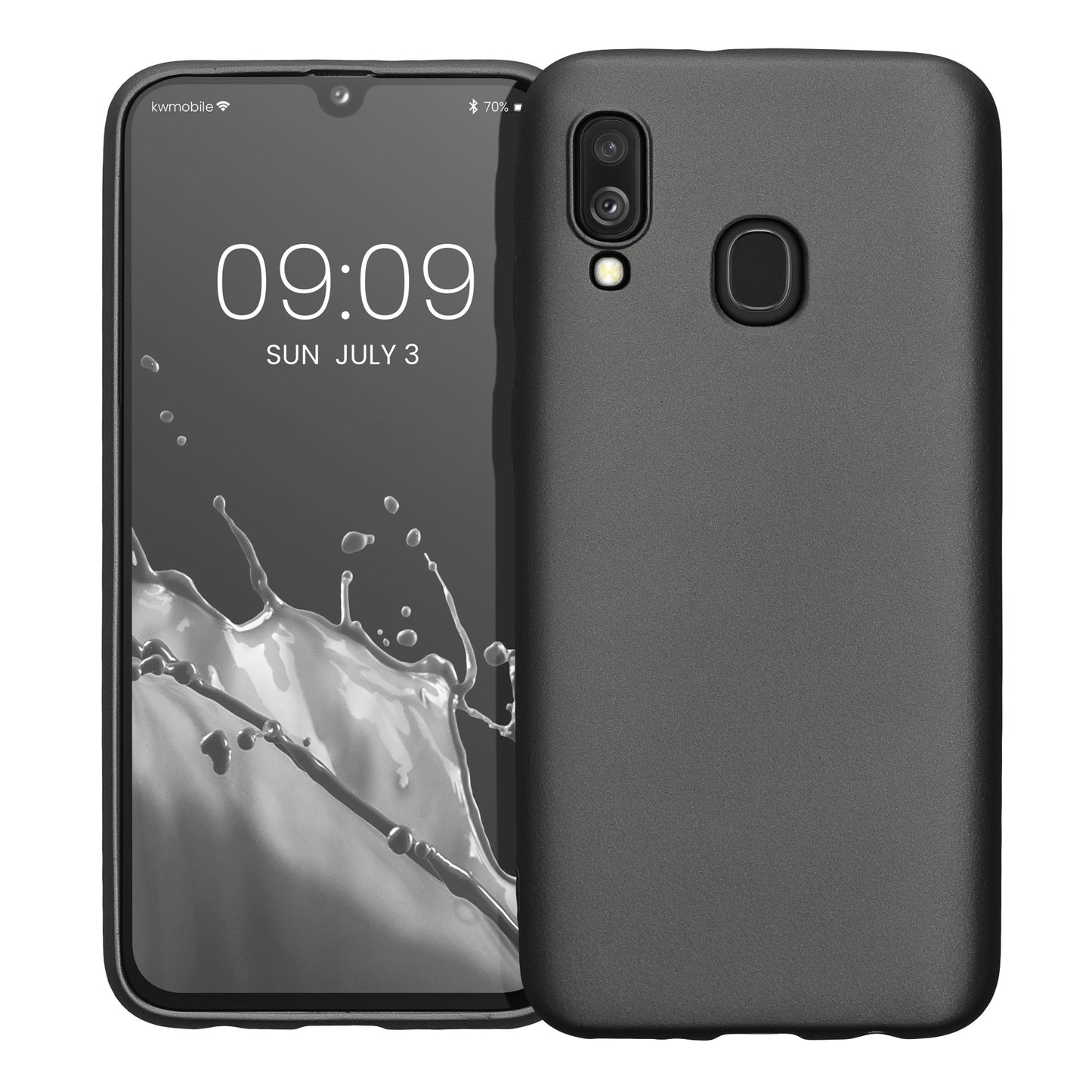 kwmobile Phone Case for Samsung Galaxy A40 - Metallic Shimmering Silicone Case - Protective Cover