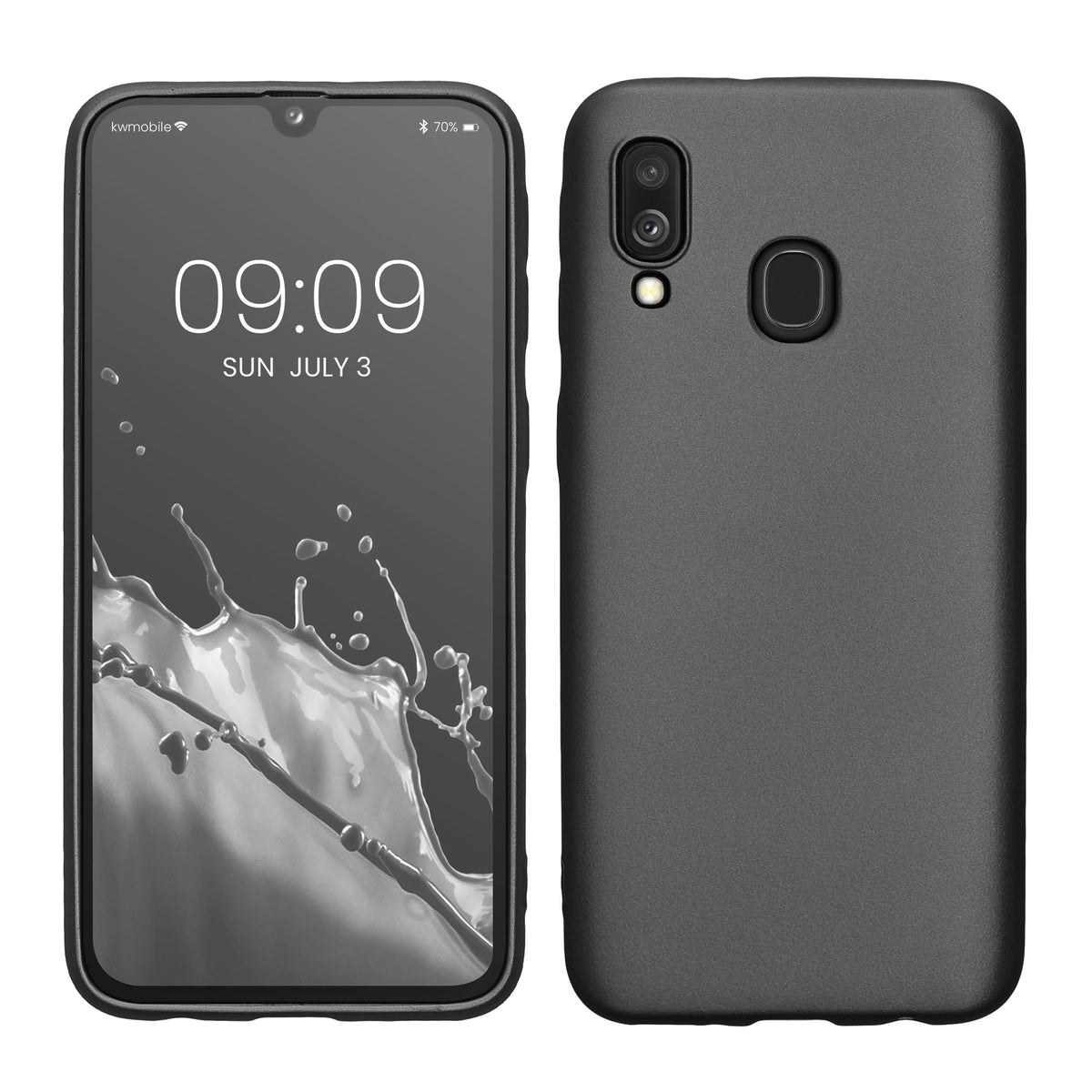kwmobile Phone Case for Samsung Galaxy A40 - Metallic Shimmering Silicone Case - Protective Cover