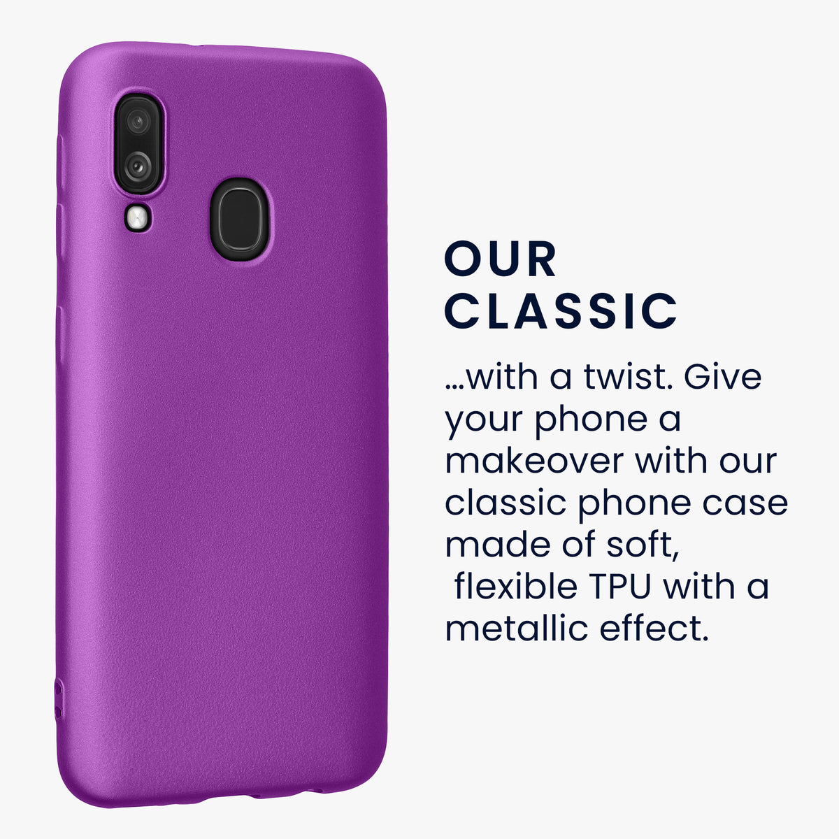 kwmobile Phone Case for Samsung Galaxy A40 - Metallic Shimmering Silicone Case - Protective Cover