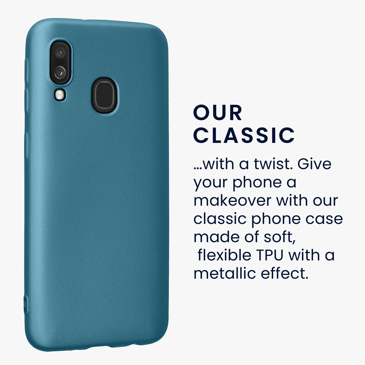 kwmobile Phone Case for Samsung Galaxy A40 - Metallic Shimmering Silicone Case - Protective Cover