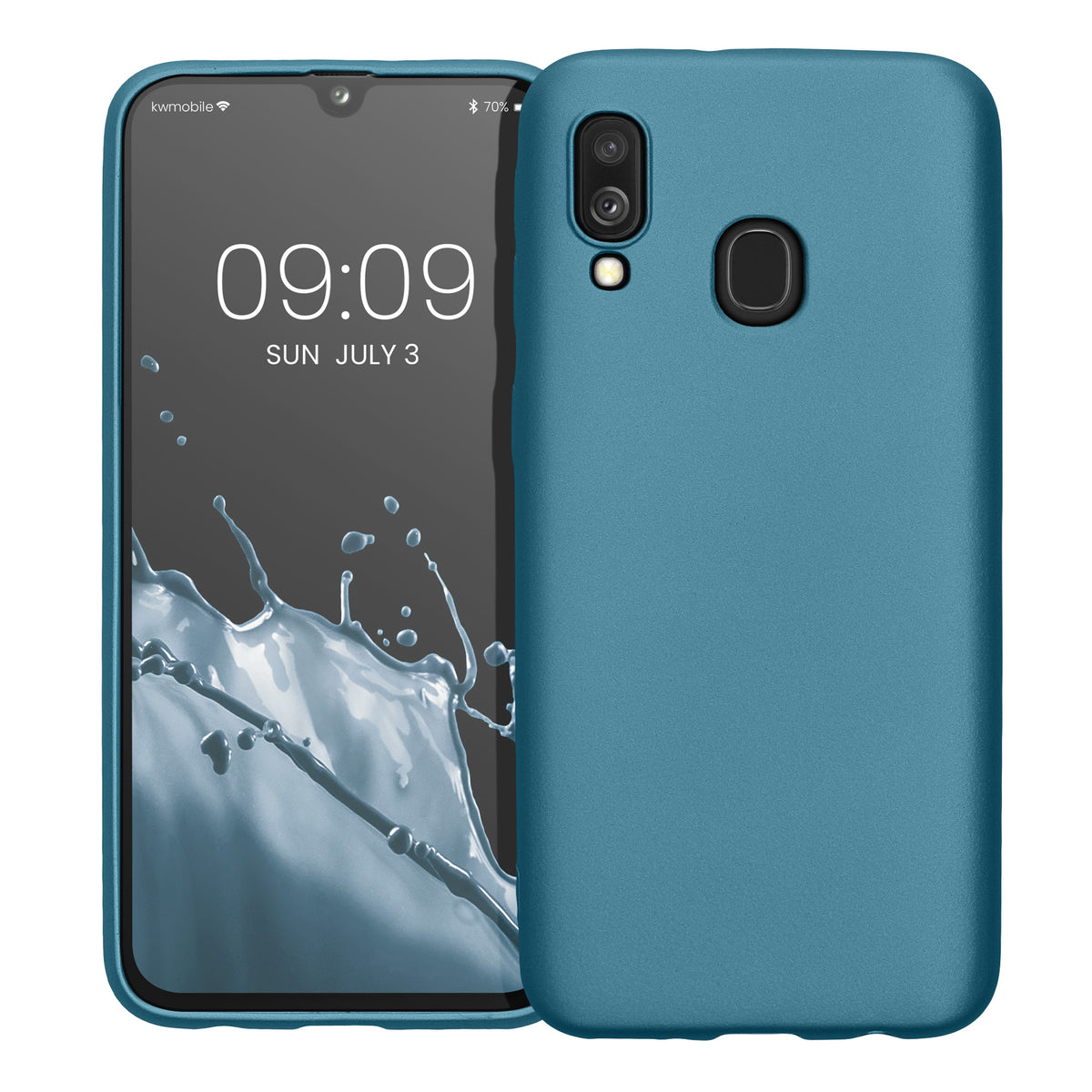 kwmobile Phone Case for Samsung Galaxy A40 - Metallic Shimmering Silicone Case - Protective Cover