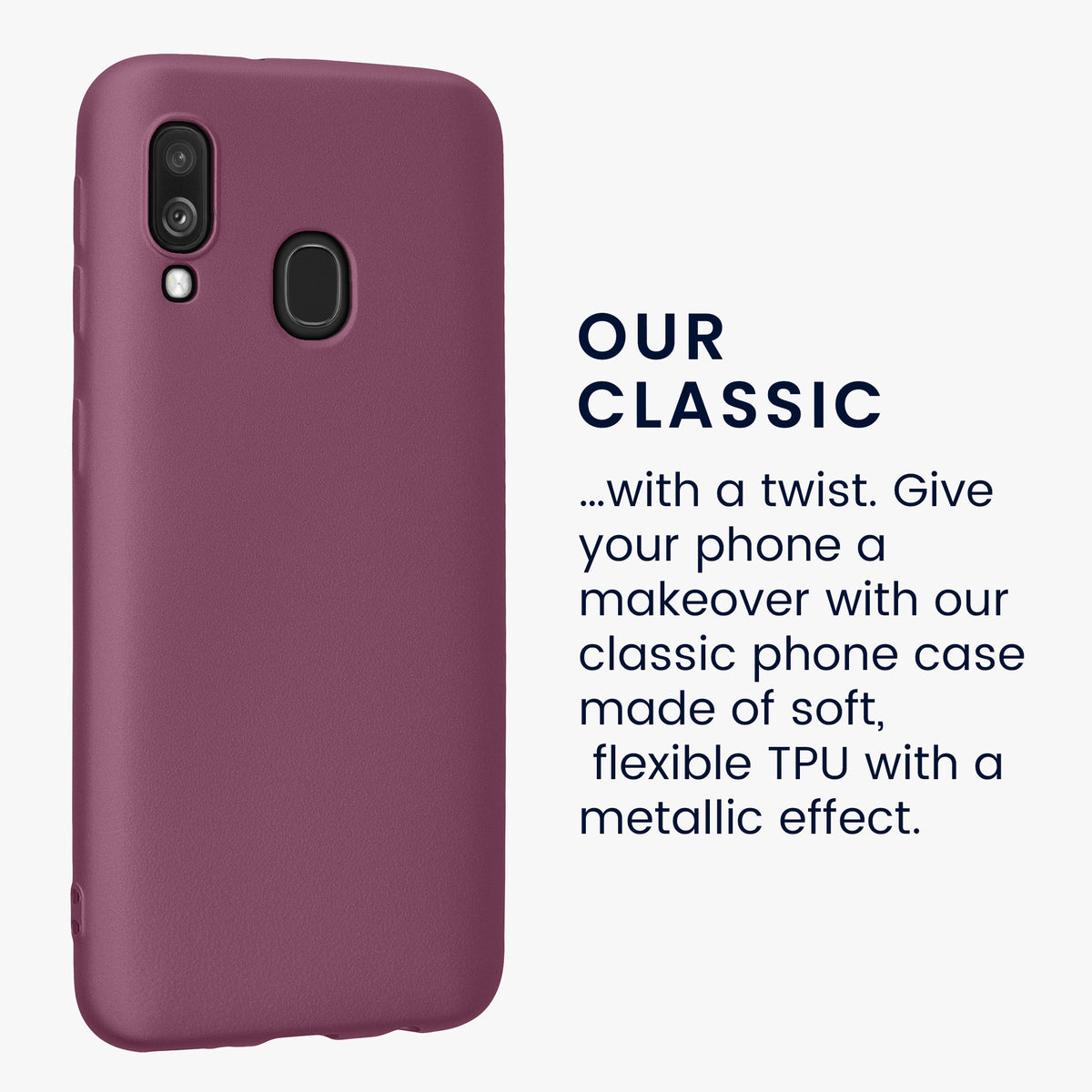kwmobile Phone Case for Samsung Galaxy A40 - Metallic Shimmering Silicone Case - Protective Cover