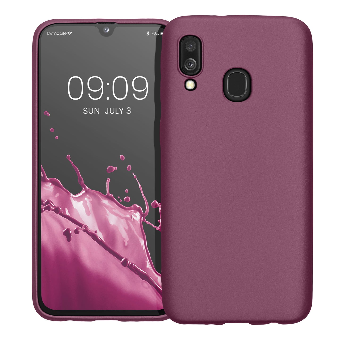 kwmobile Phone Case for Samsung Galaxy A40 - Metallic Shimmering Silicone Case - Protective Cover