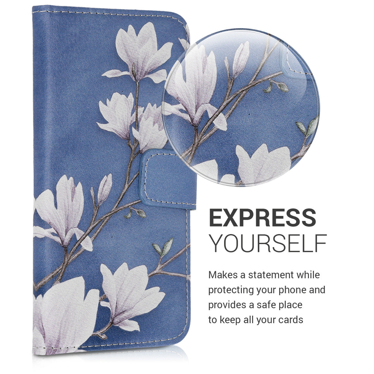 kwmobile Wallet Case compatible with Samsung Galaxy A40 - Cover with Stand and Card Slots