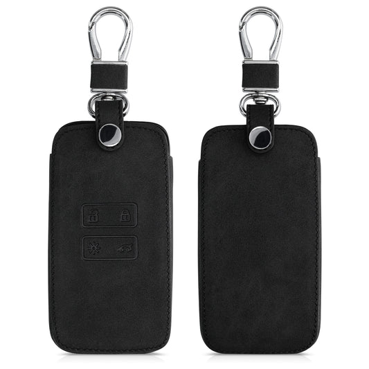 kwmobile Car Key Cover compatible with Renault 4-Button Smart Key (Keyless Go Only) Faux Leather Protective Case Cover