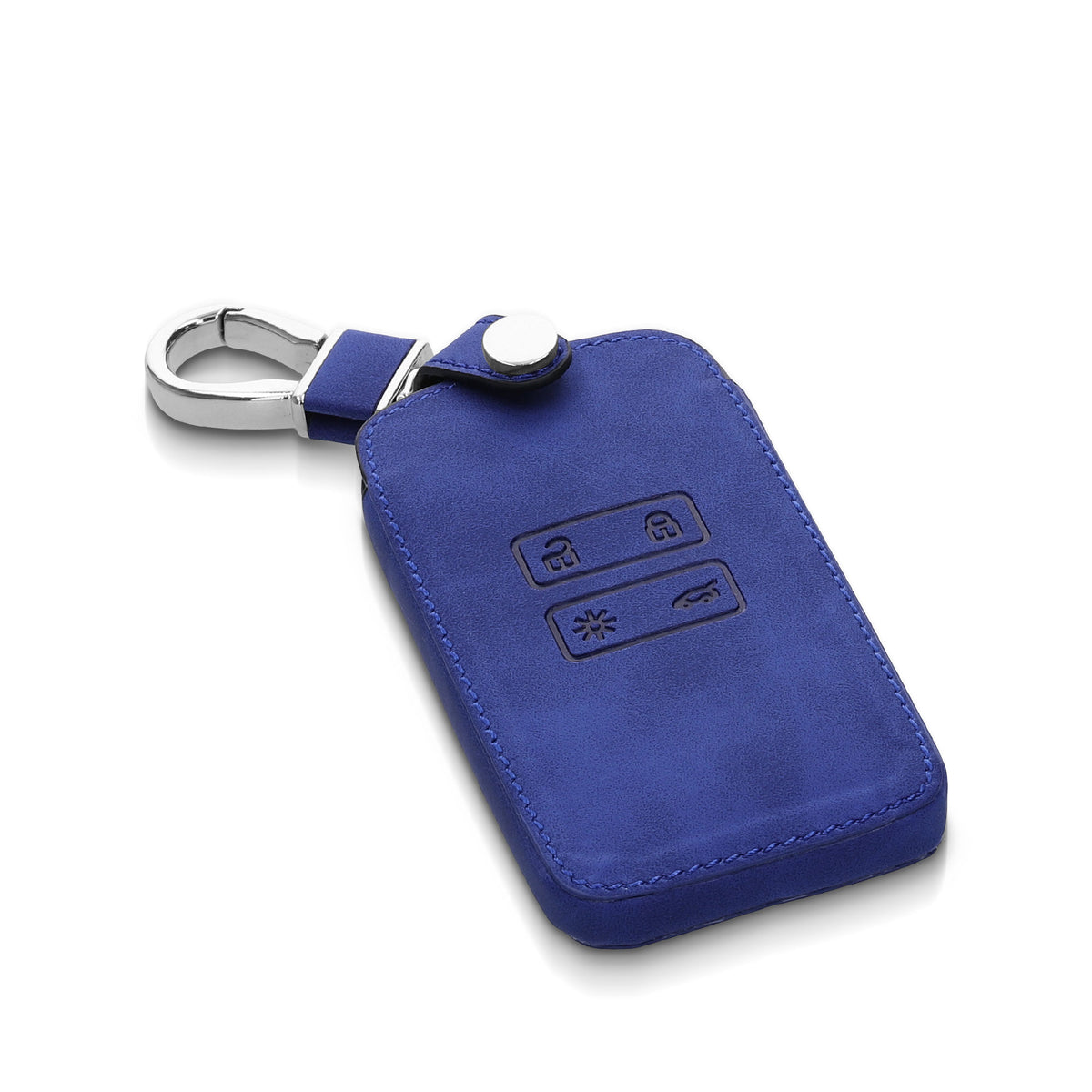 kwmobile Car Key Cover Compatible with Renault 4-Button Smart Key (Keyless Go Only) - Faux Leather Protective Case Key Cover