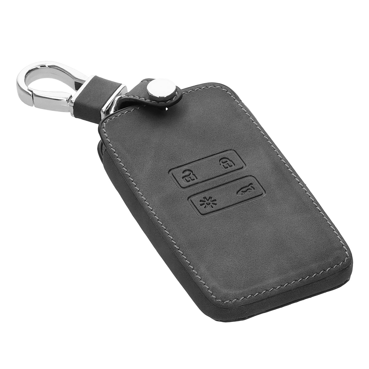 kwmobile Car Key Cover Compatible with Renault 4-Button Smart Key (Keyless Go Only) - Faux Leather Protective Case Key Cover