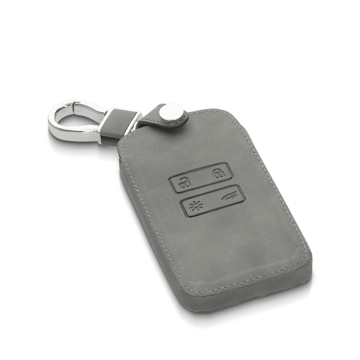 kwmobile Car Key Cover Compatible with Renault 4-Button Smart Key (Keyless Go Only) - Faux Leather Protective Case Key Cover