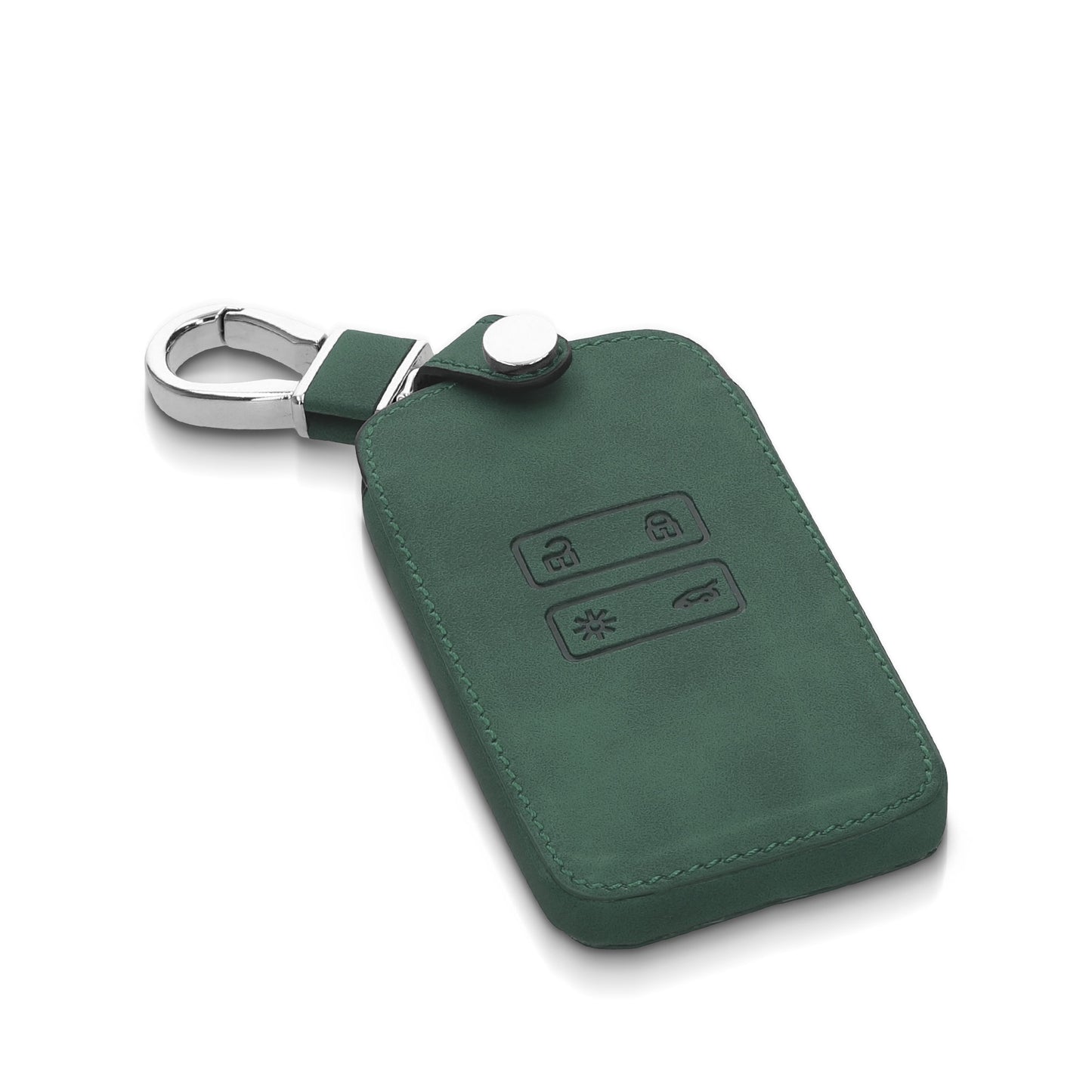 kwmobile Car Key Cover Compatible with Renault 4-Button Smart Key (Keyless Go Only) - Faux Leather Protective Case Key Cover