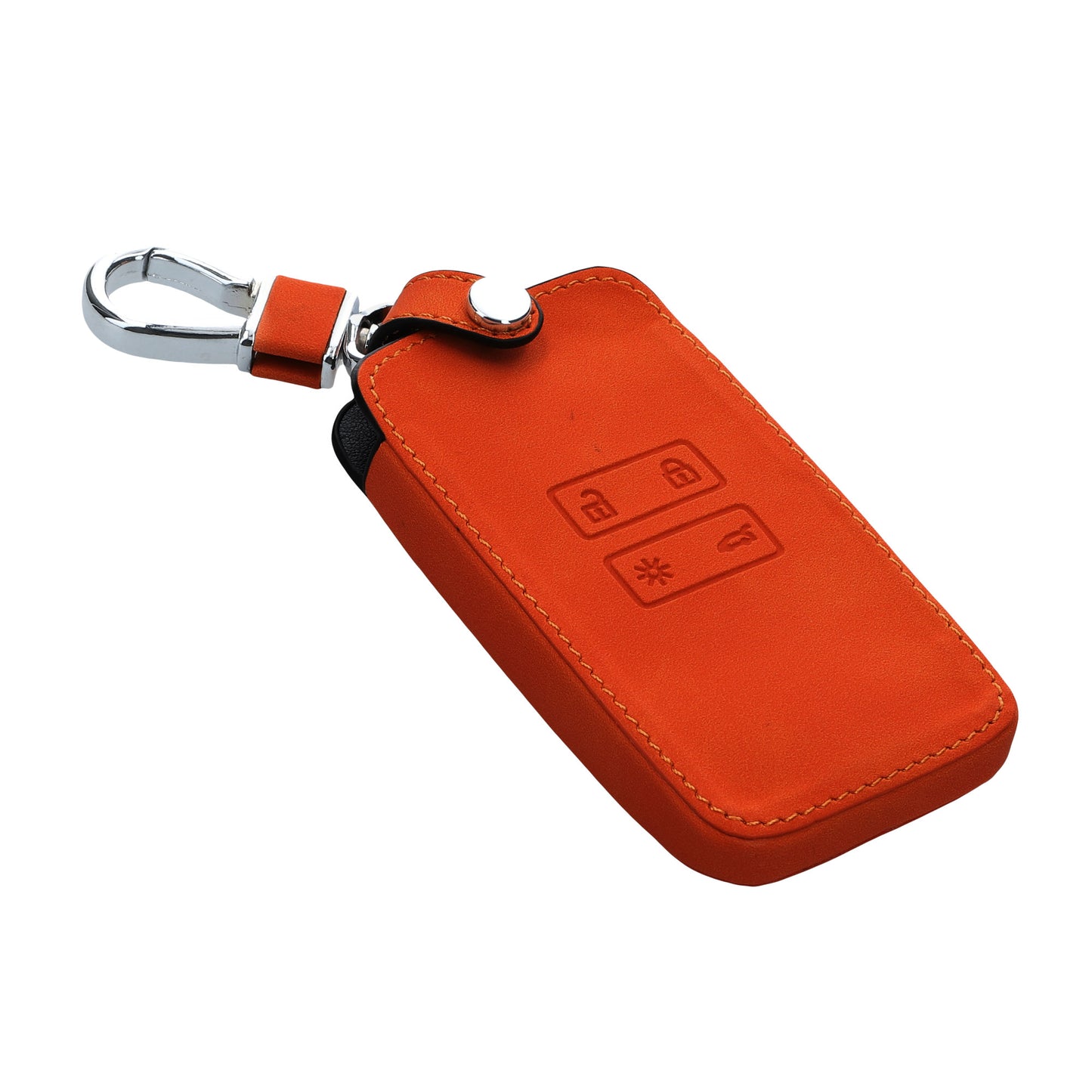 kwmobile Car Key Cover Compatible with Renault 4-Button Smart Key (Keyless Go Only) - Faux Leather Protective Case Key Cover