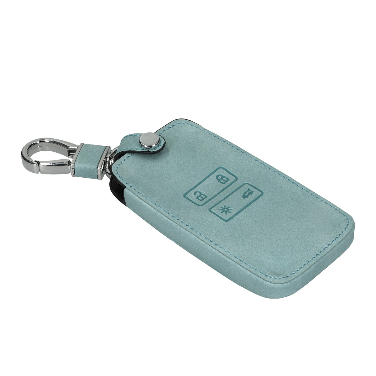 kwmobile Car Key Cover Compatible with Renault 4-Button Smart Key (Keyless Go Only) - Faux Leather Protective Case Key Cover