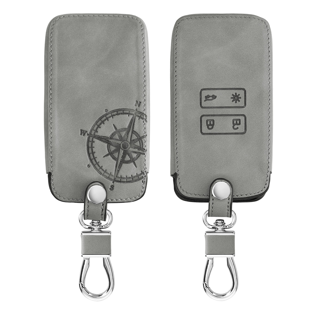 kwmobile Car Key Shell compatible with Renault 4-Button Smart Key (Keyless Go only) Protective Cover