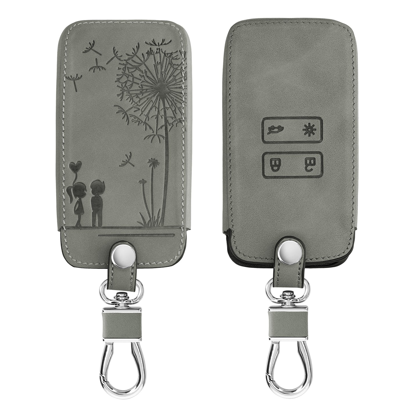 kwmobile Car Key Shell compatible with Renault 4-Button Smart Key (Keyless Go only) Protective Cover