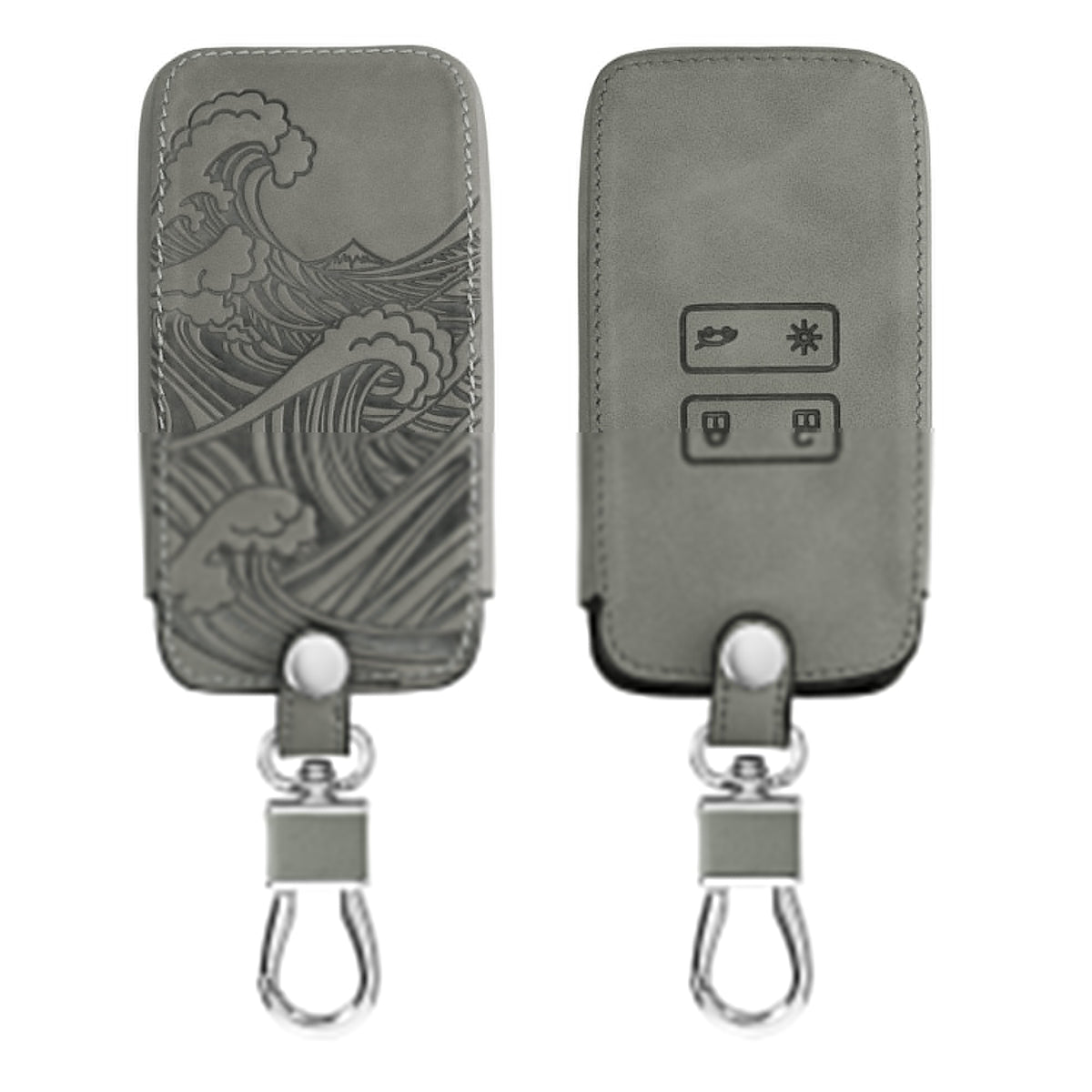 kwmobile Car Key Shell compatible with Renault 4-Button Smart Key (Keyless Go only) Protective Cover