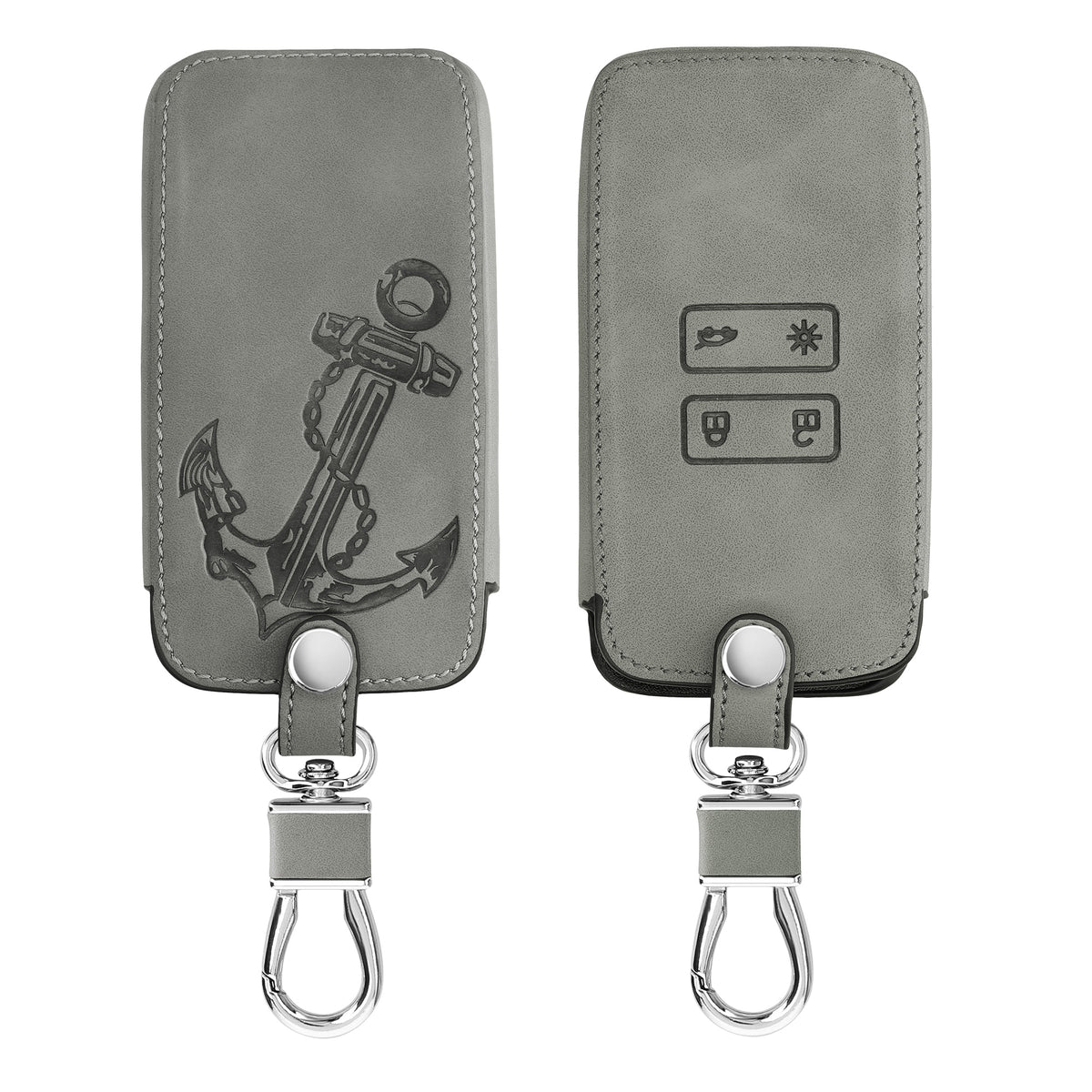 kwmobile Car Key Shell compatible with Renault 4-Button Smart Key (Keyless Go only) Protective Cover