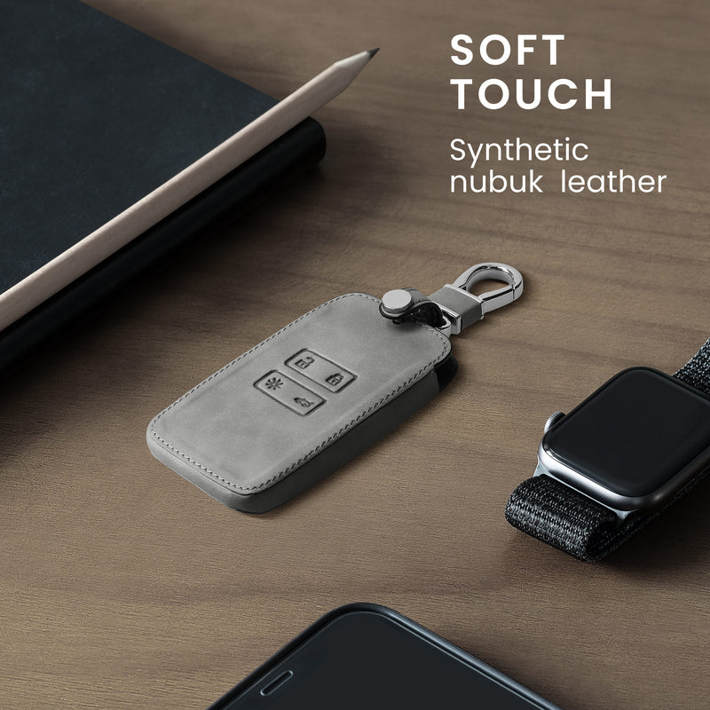 kwmobile Car Key Shell compatible with Renault 4-Button Smart Key (Keyless Go only) Protective Cover